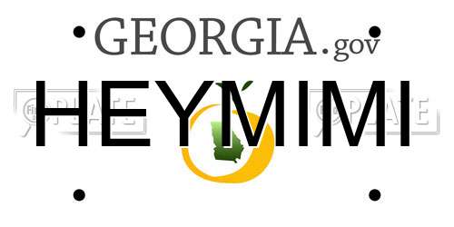 HEYMIMI Georgia License Plate