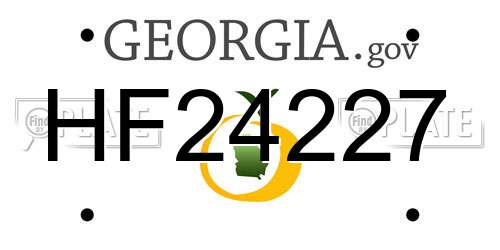 HF24227 Georgia License Plate