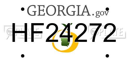 HF24272 Georgia License Plate
