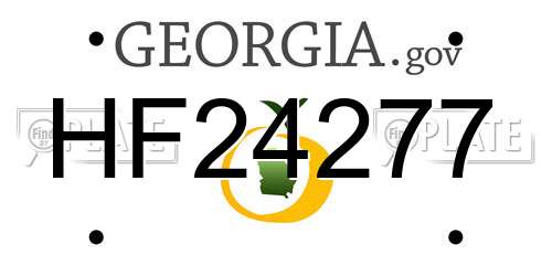 HF24277 Georgia License Plate