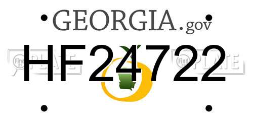 HF24722 Georgia License Plate