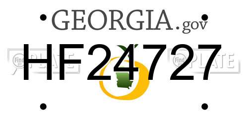 HF24727 Georgia License Plate