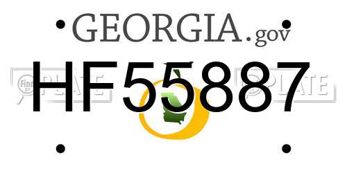 HF55887 Georgia License Plate