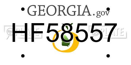 HF58557 Georgia License Plate