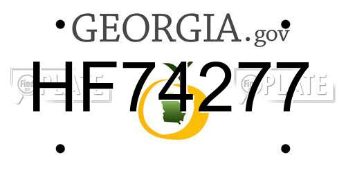 HF74277 Georgia License Plate