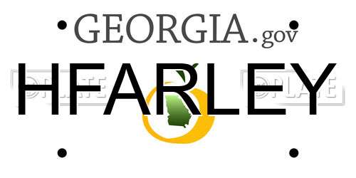 HFARLEY Georgia License Plate
