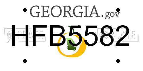 HFB5582 Georgia License Plate