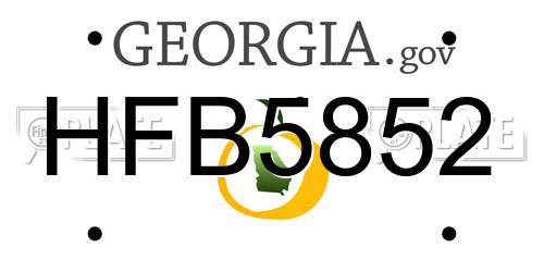 HFB5852 Georgia License Plate