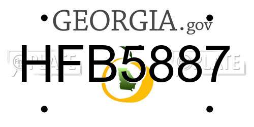 HFB5887 Georgia License Plate