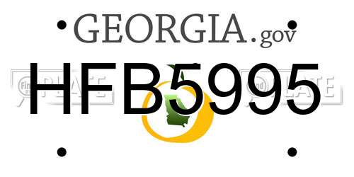HFB5995 Georgia License Plate