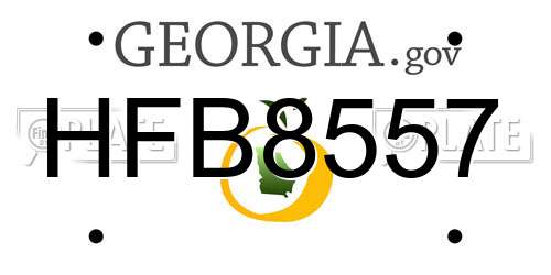 HFB8557 Georgia License Plate