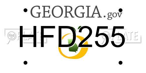 HFD255 Georgia License Plate