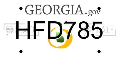 HFD785 Georgia License Plate