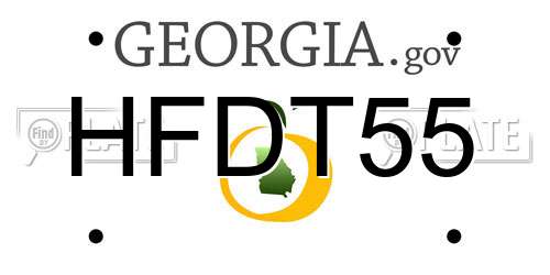 HFDT55 Georgia License Plate