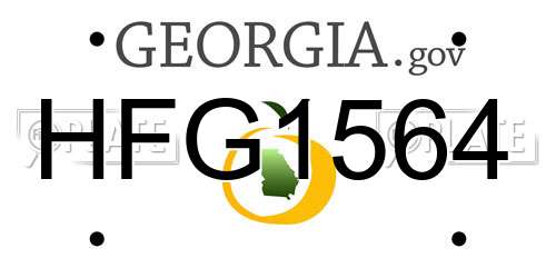 HFG1564 Georgia License Plate
