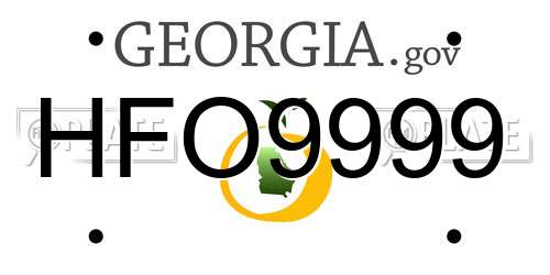 HFO9999 Georgia License Plate