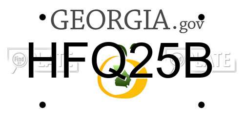 HFQ25B Georgia License Plate