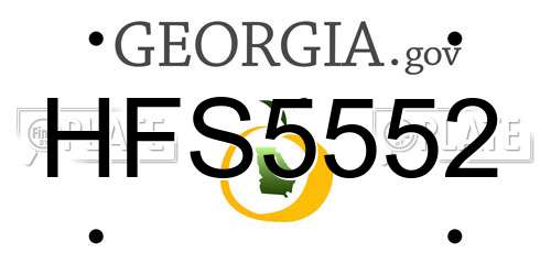 HFS5552 Georgia License Plate