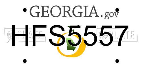 HFS5557 Georgia License Plate