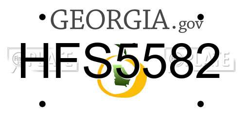 HFS5582 Georgia License Plate