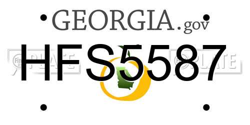 HFS5587 Georgia License Plate