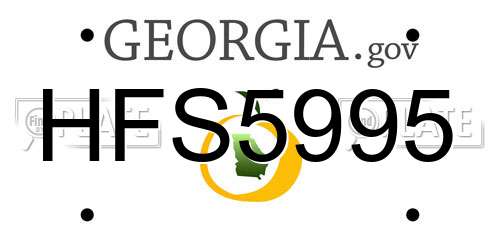 HFS5995 Georgia License Plate