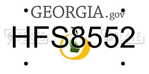 HFS8552 Georgia License Plate
