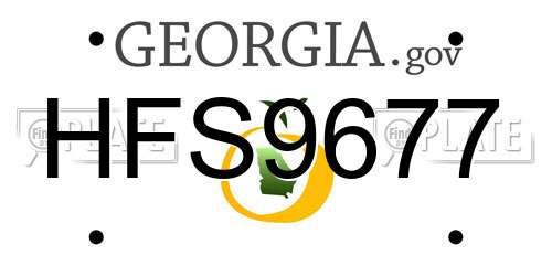 HFS9677 Georgia License Plate