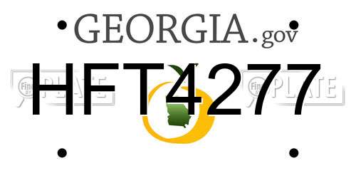 HFT4277 Georgia License Plate