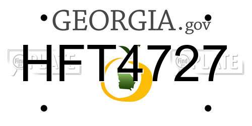 HFT4727 Georgia License Plate
