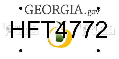 HFT4772 Georgia License Plate
