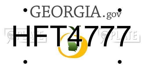 HFT4777 Georgia License Plate