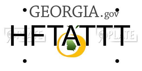 HFTATTT Georgia License Plate