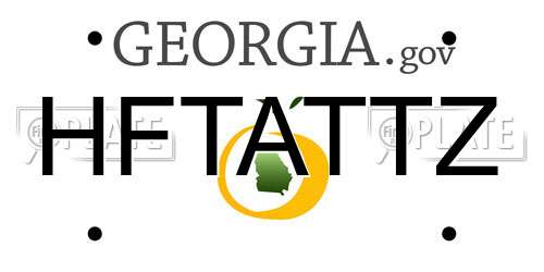 HFTATTZ Georgia License Plate