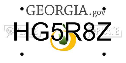 HG5R8Z Georgia License Plate