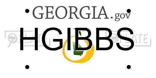HGIBBS Georgia License Plate