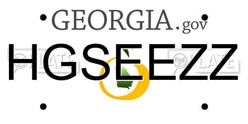 HGSEEZZ Georgia License Plate