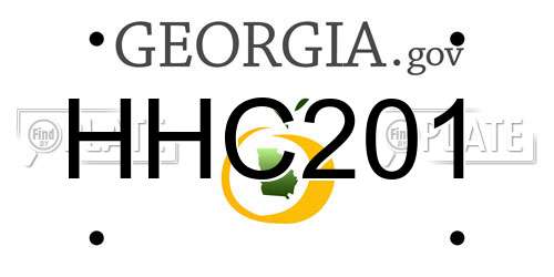 HHC201 Georgia License Plate