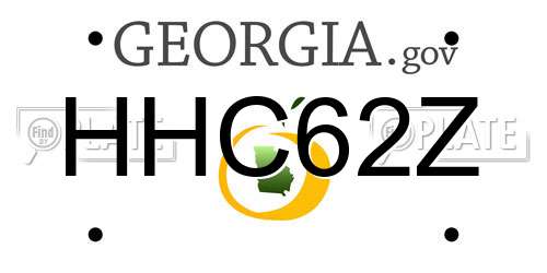 HHC62Z Georgia License Plate