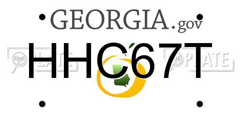 HHC67T Georgia License Plate