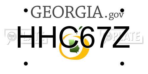 HHC67Z Georgia License Plate