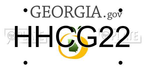 HHCG22 Georgia License Plate