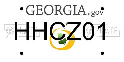 HHCZ01 Georgia License Plate