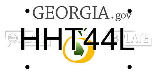 HHT44L Georgia License Plate