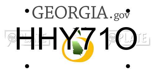 HHY71O Georgia License Plate
