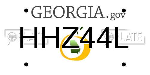HHZ44L Georgia License Plate