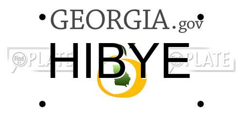 HIBYE Georgia License Plate