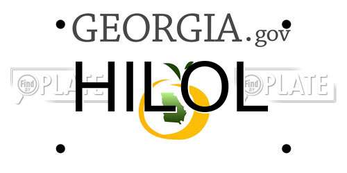 HILOL Georgia License Plate