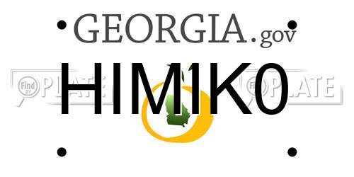 HIMIK0 Georgia License Plate
