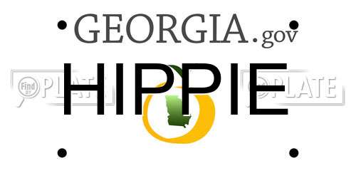 HIPPIE Georgia License Plate